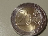 Photo of a counterfeit 2 Euro coin